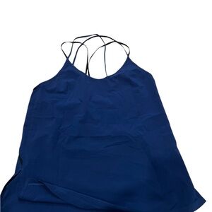 Blue Strappy Tank Top